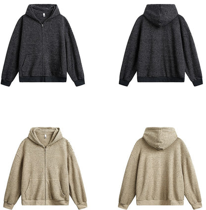 コットンストライプフーディー TK0324