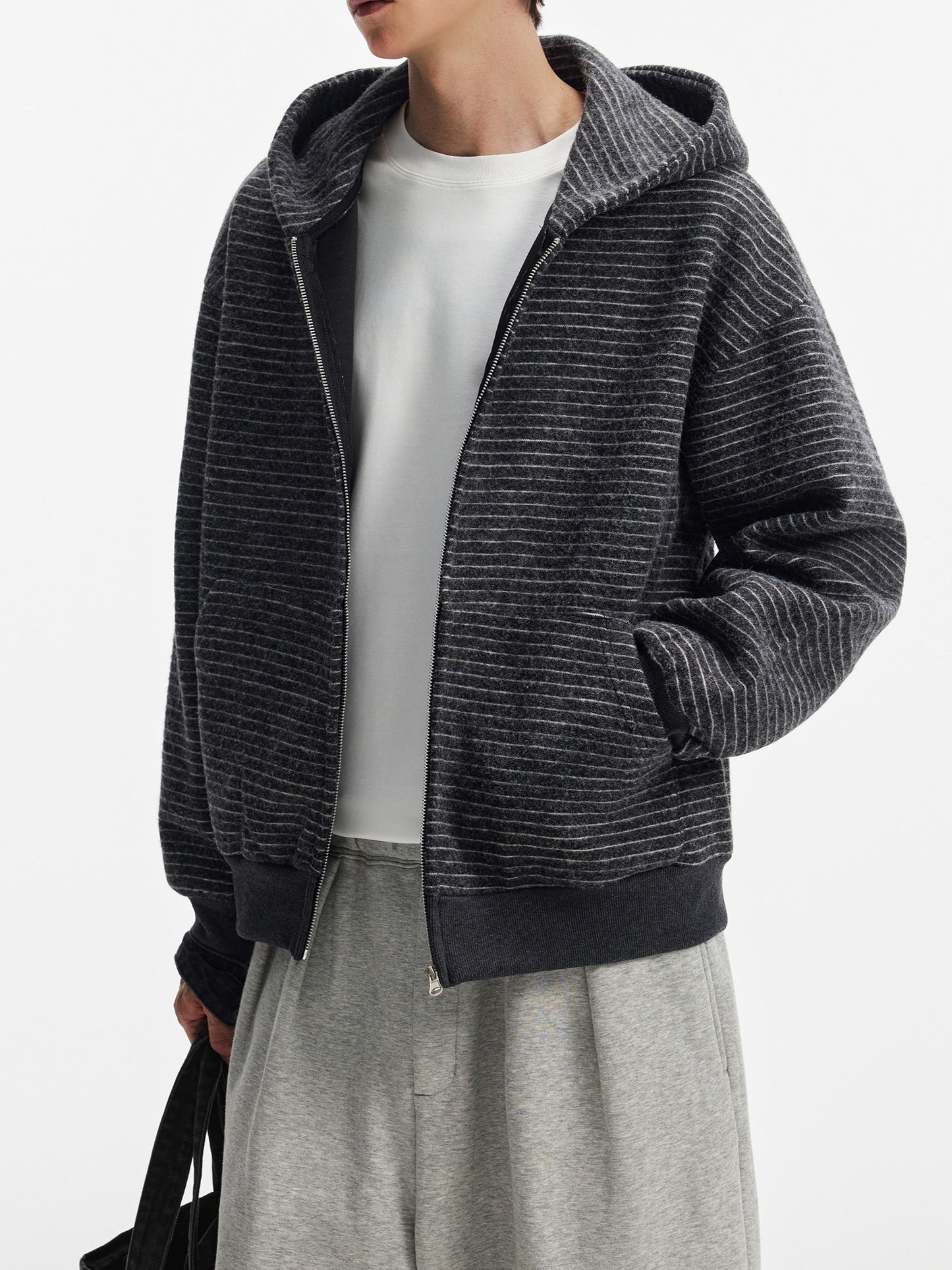 コットンストライプフーディー TK0324