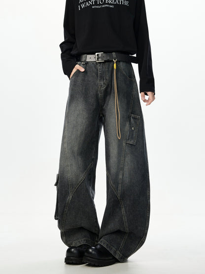 ウォッシュ カーブデニムパンツ TK0332