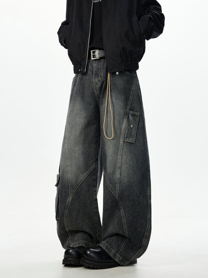 ウォッシュ カーブデニムパンツ TK0332