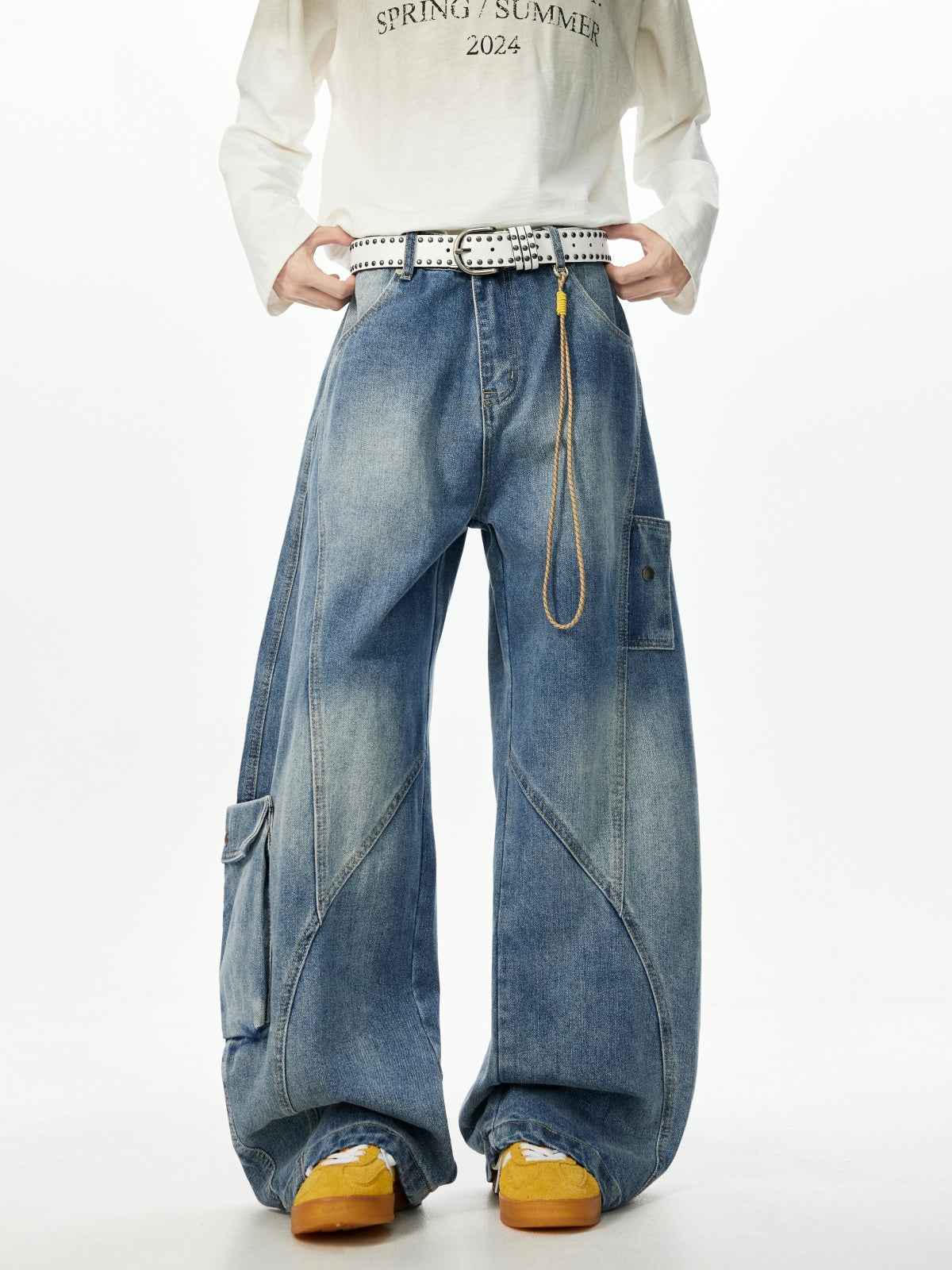 ウォッシュ カーブデニムパンツ TK0332