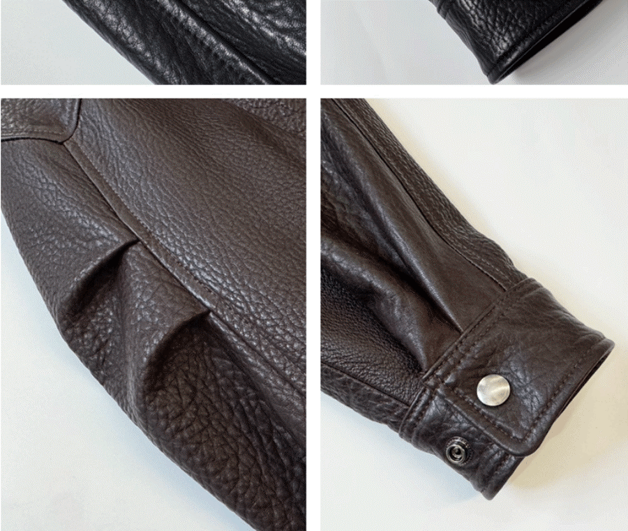 PUレザーダブルライダースジャケット TK0335