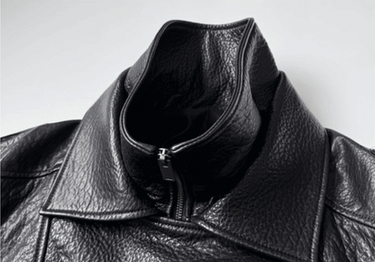 PUレザーダブルライダースジャケット TK0335