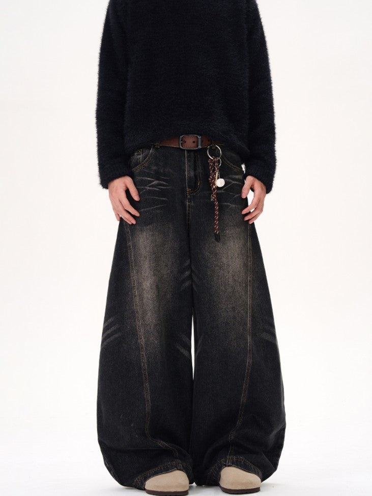 バレルレッグ カーブデニムパンツ TK0336