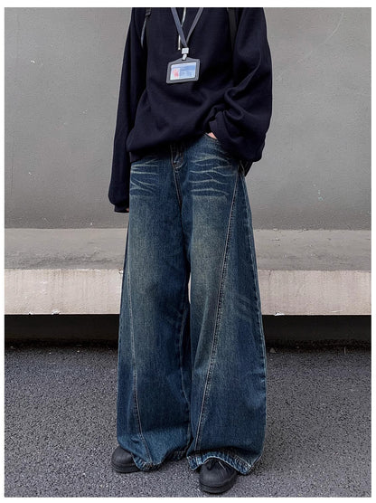 バレルレッグ カーブデニムパンツ TK0336