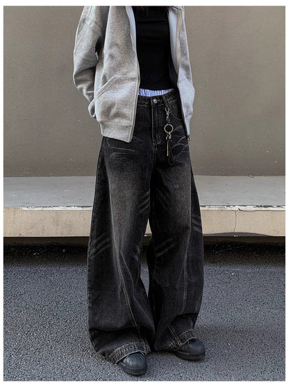 バレルレッグ カーブデニムパンツ TK0336