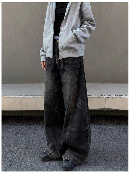 バレルレッグ カーブデニムパンツ TK0336