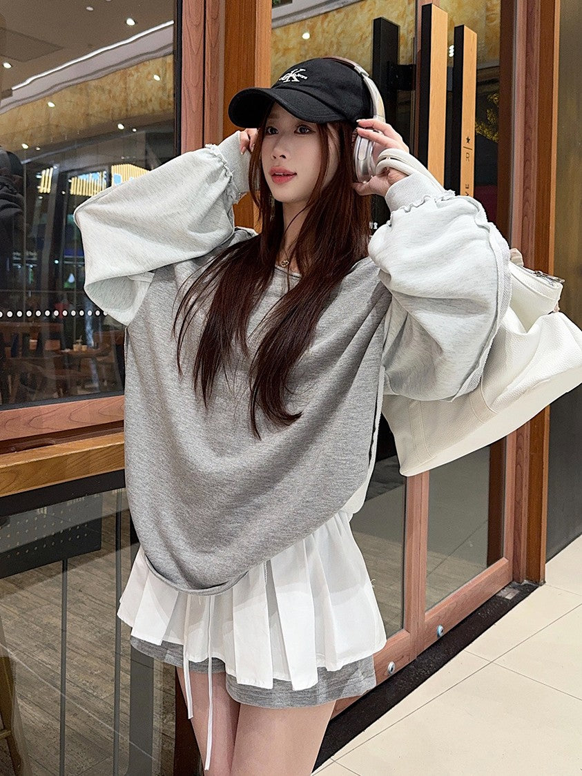 オーバーサイズ オフショルダー スウェットTK0337