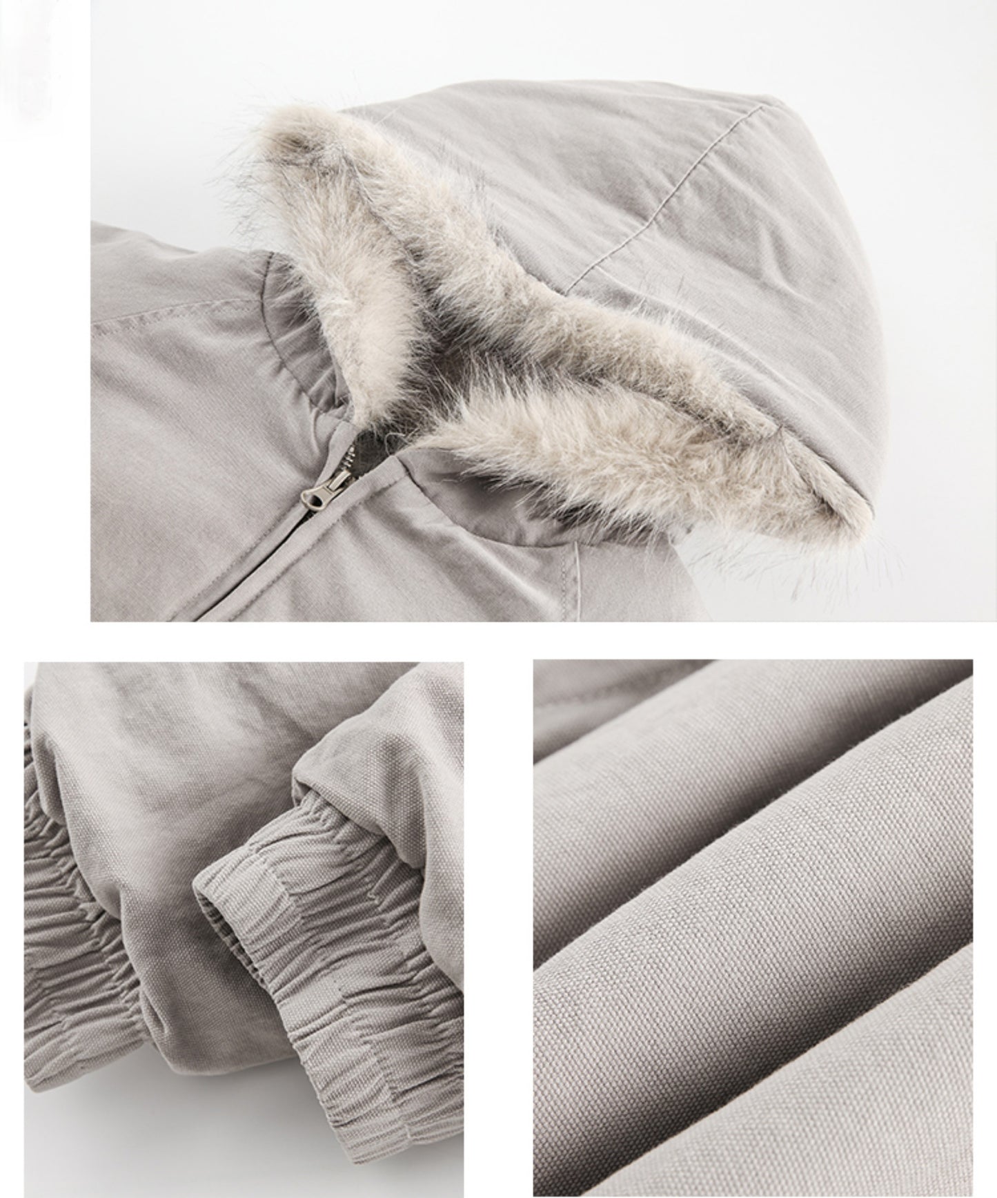 ファー付きフードパーカーコート ボアジャケット TK0338