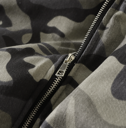 カモ柄フード付きボアジャケット TK0339