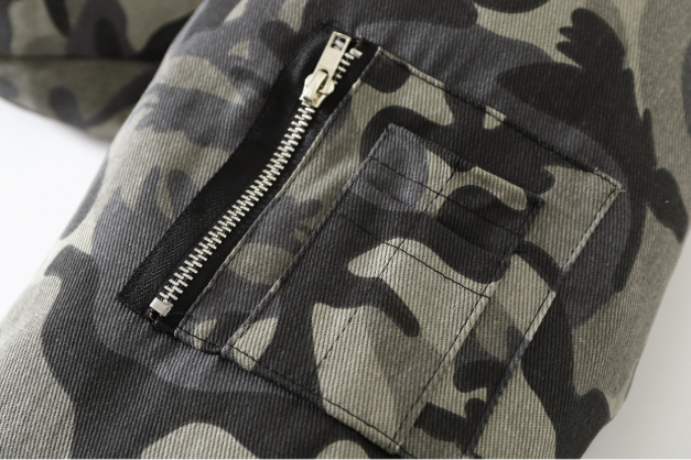 カモ柄フード付きボアジャケット TK0339