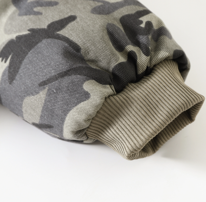 カモ柄フード付きボアジャケット TK0339