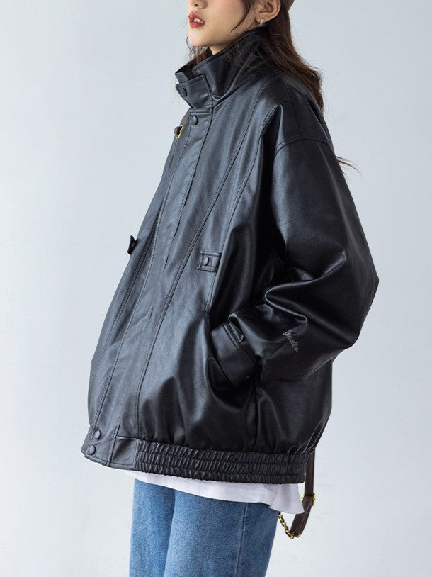 ヴィンテージPUレザーブルゾン TK0342