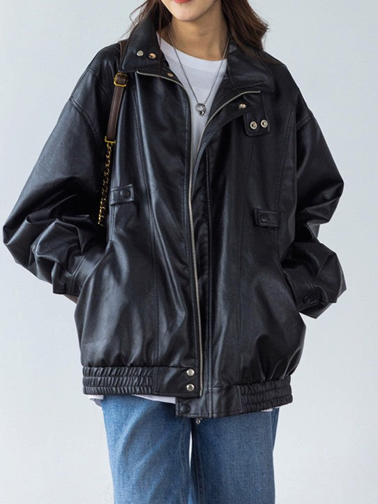 ヴィンテージPUレザーブルゾン TK0342