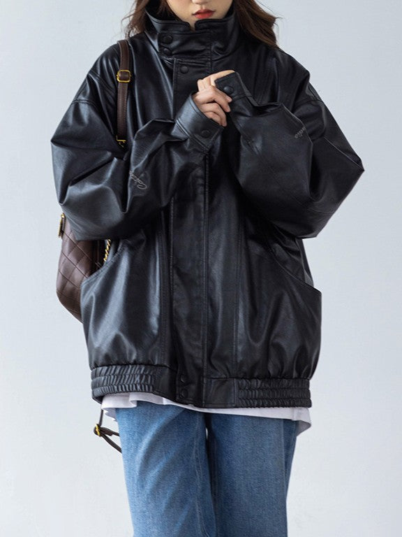 ヴィンテージPUレザーブルゾン TK0342