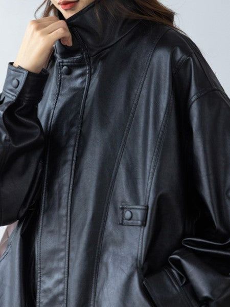 ヴィンテージPUレザーブルゾン TK0342