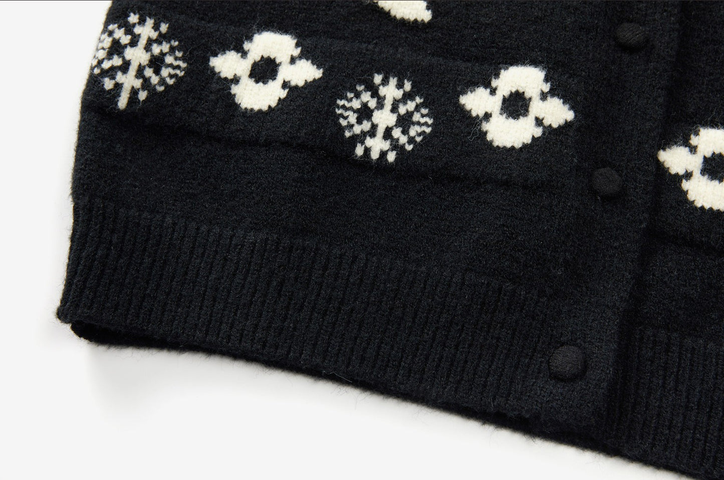 ウサギ刺繍トグルボタン ニットカーデ TK0345