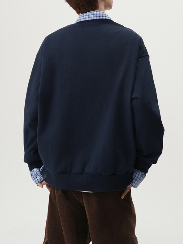 フェイクレイヤード シャツ襟コットンポロ TK0352