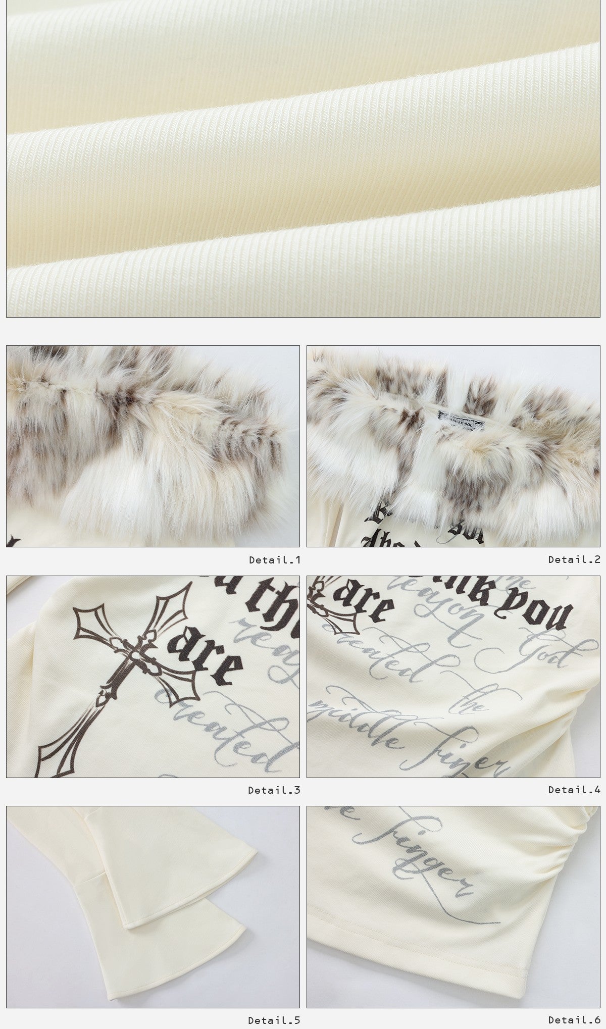 ファーオフショルダートップス TK0355