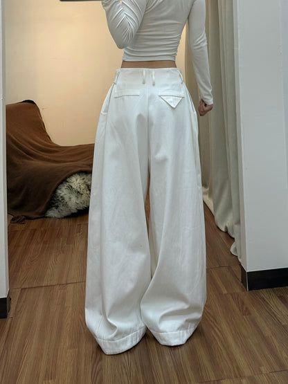 カーブタックデニムワイドパンツ TK0362