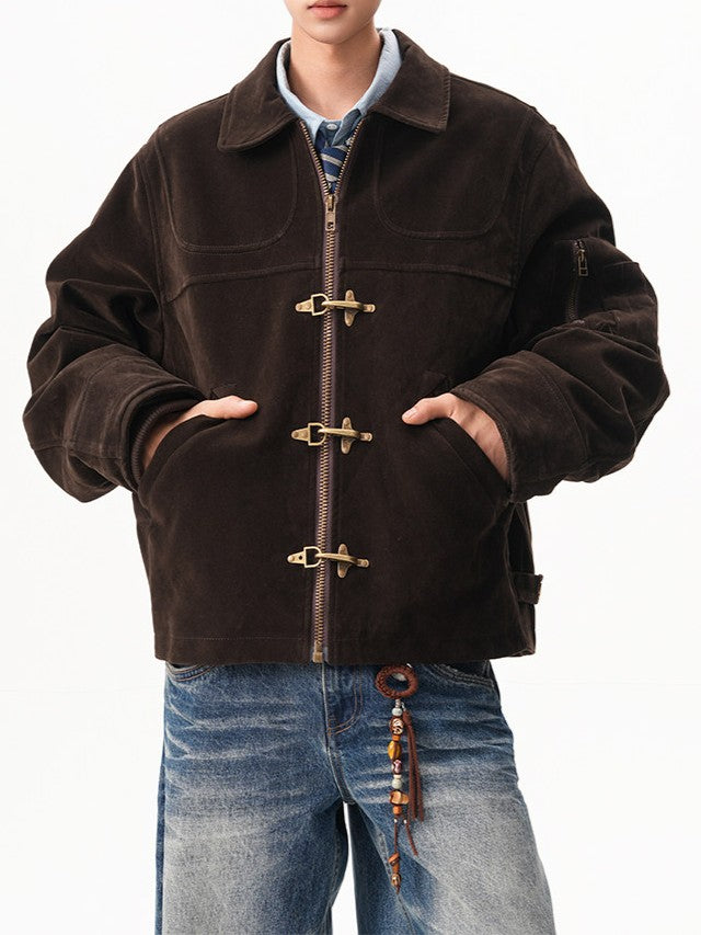 スエード ファイヤーマンジャケット TK0370
