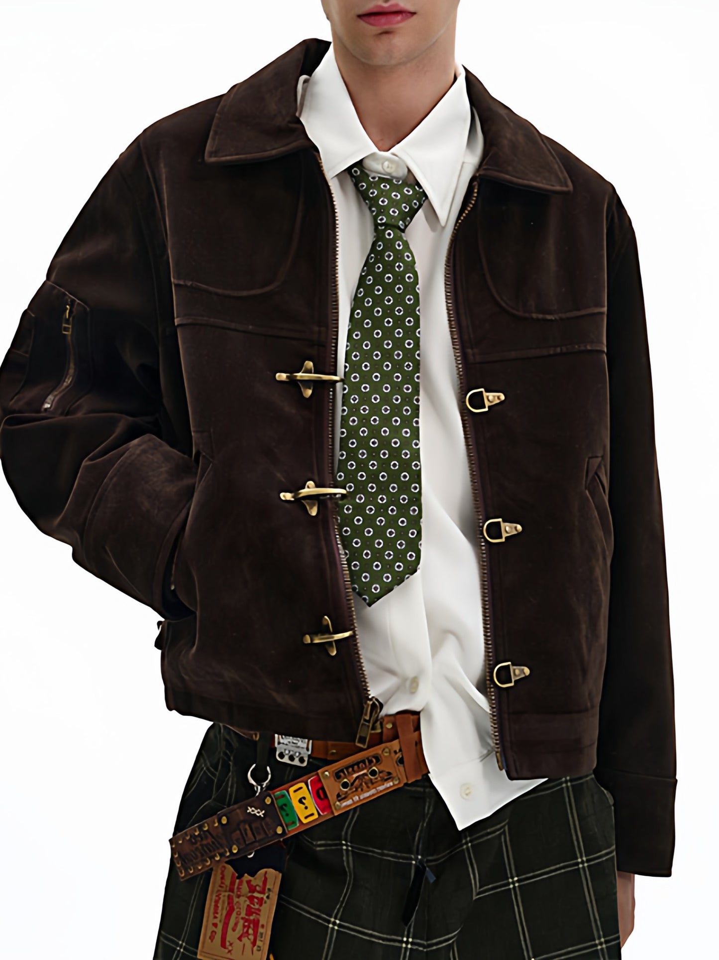 スエード ファイヤーマンジャケット TK0370