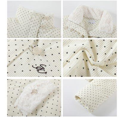 ホワイトドットファージャケット TK0373