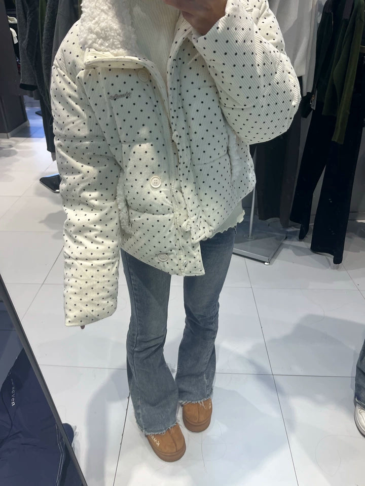 ホワイトドットファージャケット TK0373