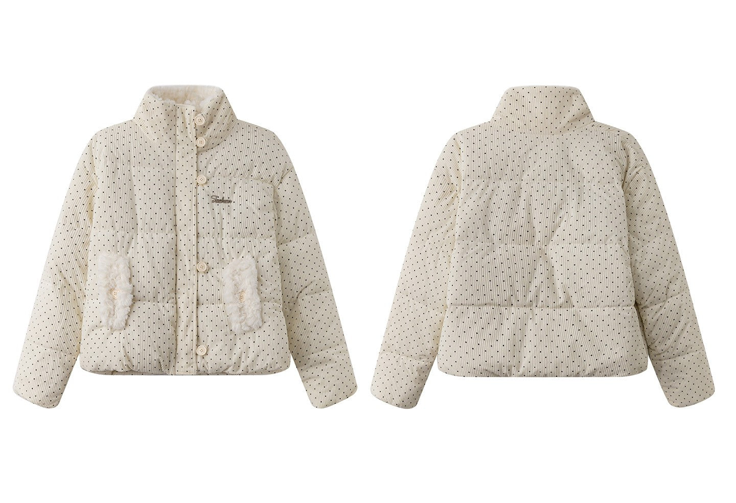 ホワイトドットファージャケット TK0373