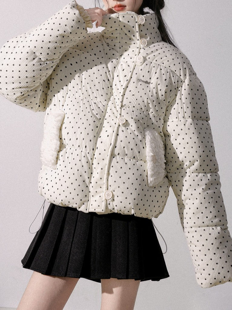 ホワイトドットファージャケット TK0373