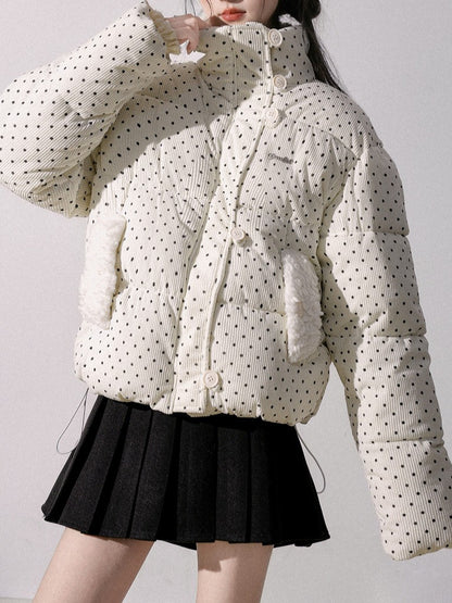 ホワイトドットファージャケット TK0373