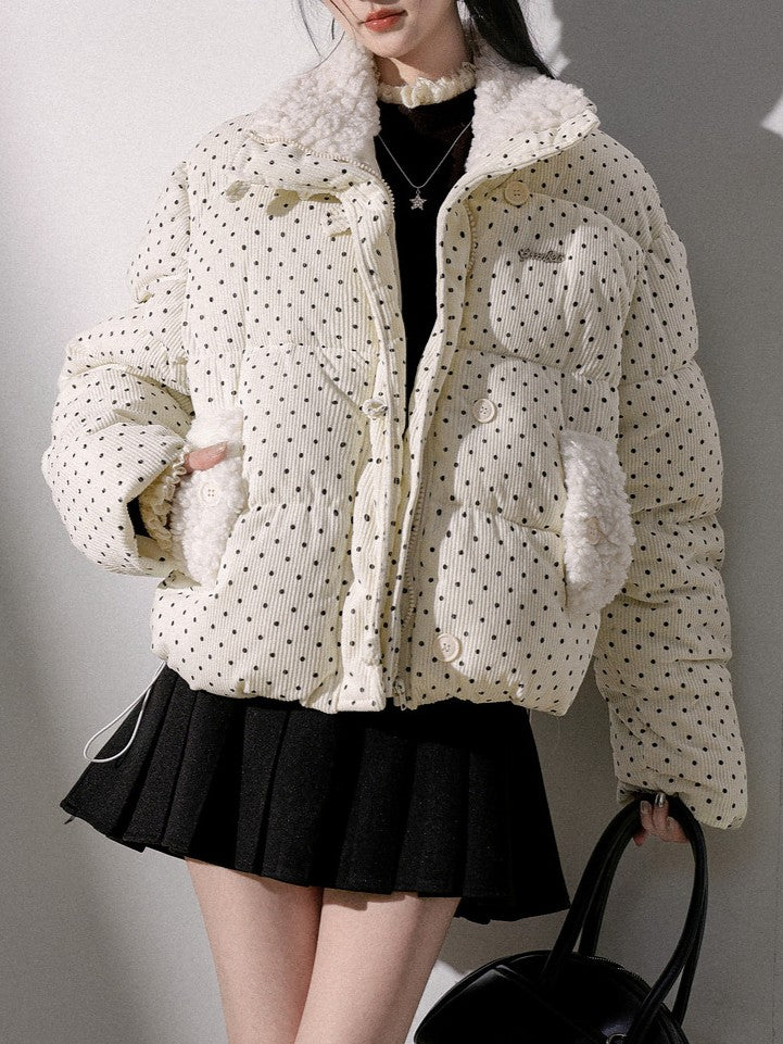 ホワイトドットファージャケット TK0373