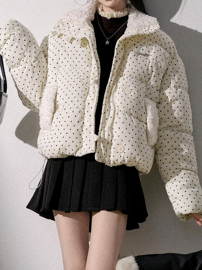 ホワイトドットファージャケット TK0373