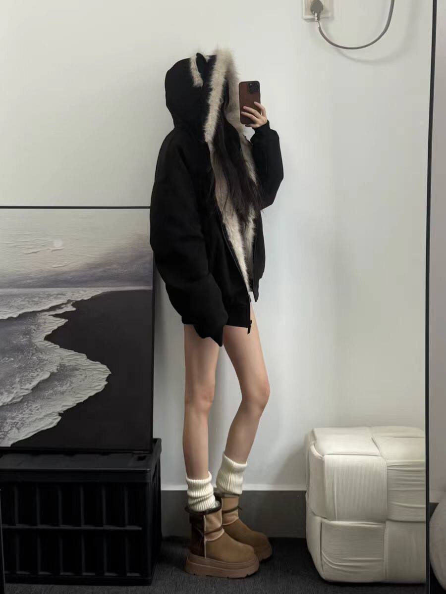 ねこ耳フード付き 中綿ジャケット TK0374