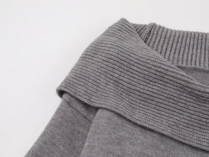 2WAY フード付き オフショルニット TK0375