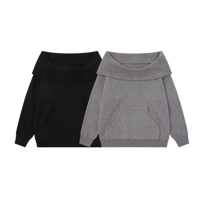 2WAY フード付き オフショルニット TK0375