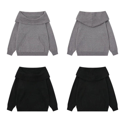 2WAY フード付き オフショルニット TK0375