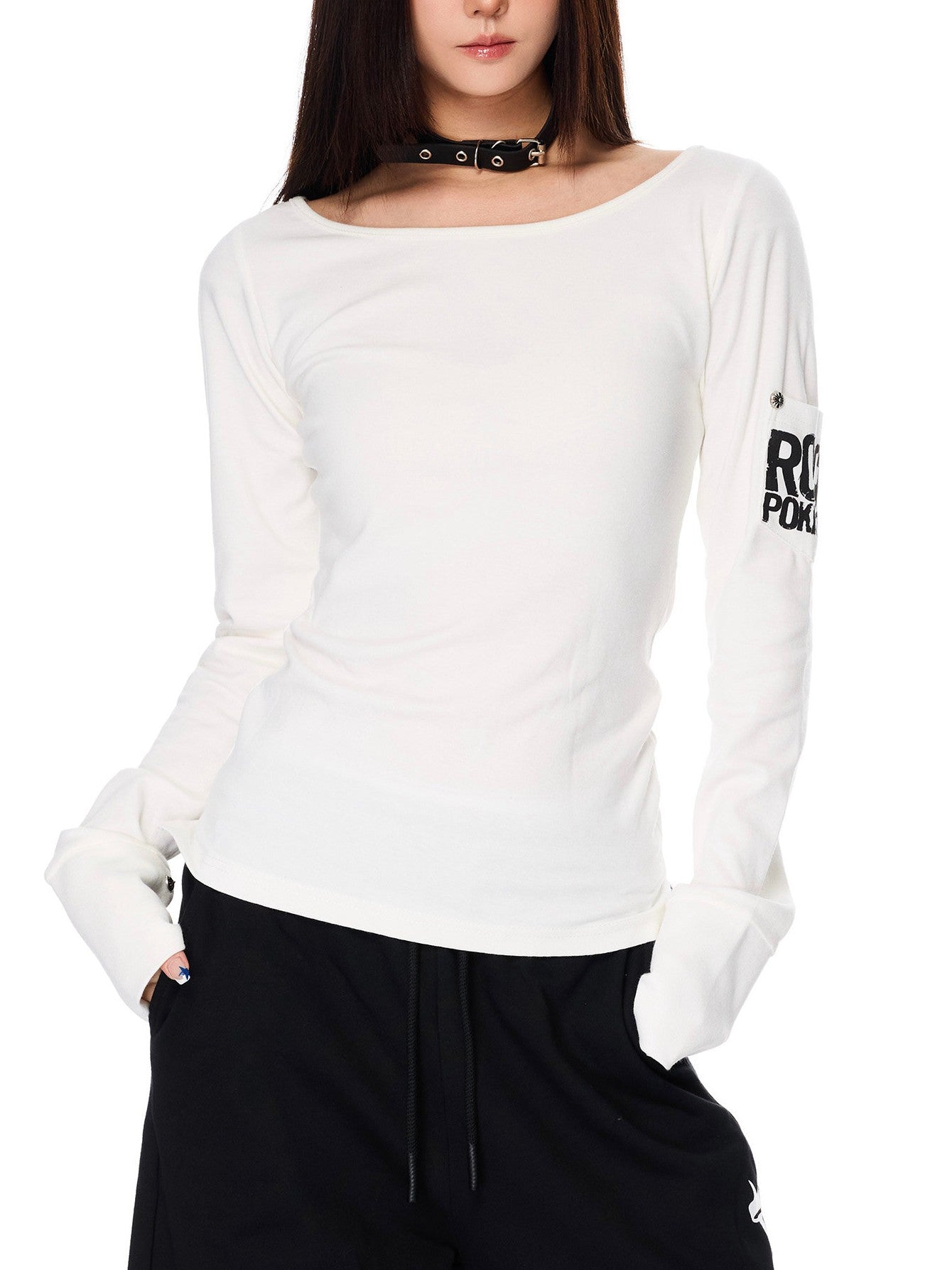 前後2WAYストリートロゴプリントロンT TK0376