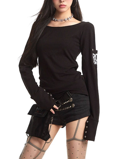 前後2WAYストリートロゴプリントロンT TK0376