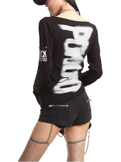 前後2WAYストリートロゴプリントロンT TK0376