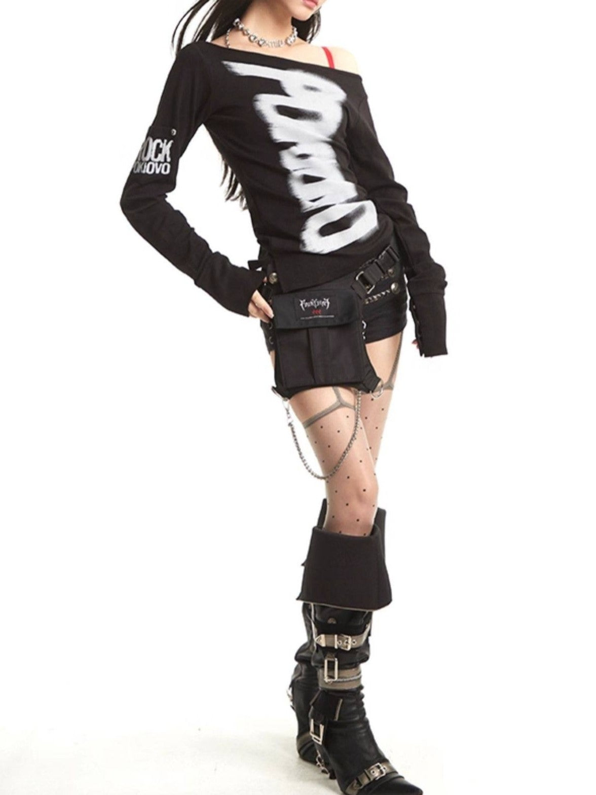 前後2WAYストリートロゴプリントロンT TK0376