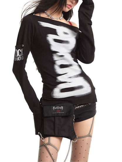 前後2WAYストリートロゴプリントロンT TK0376