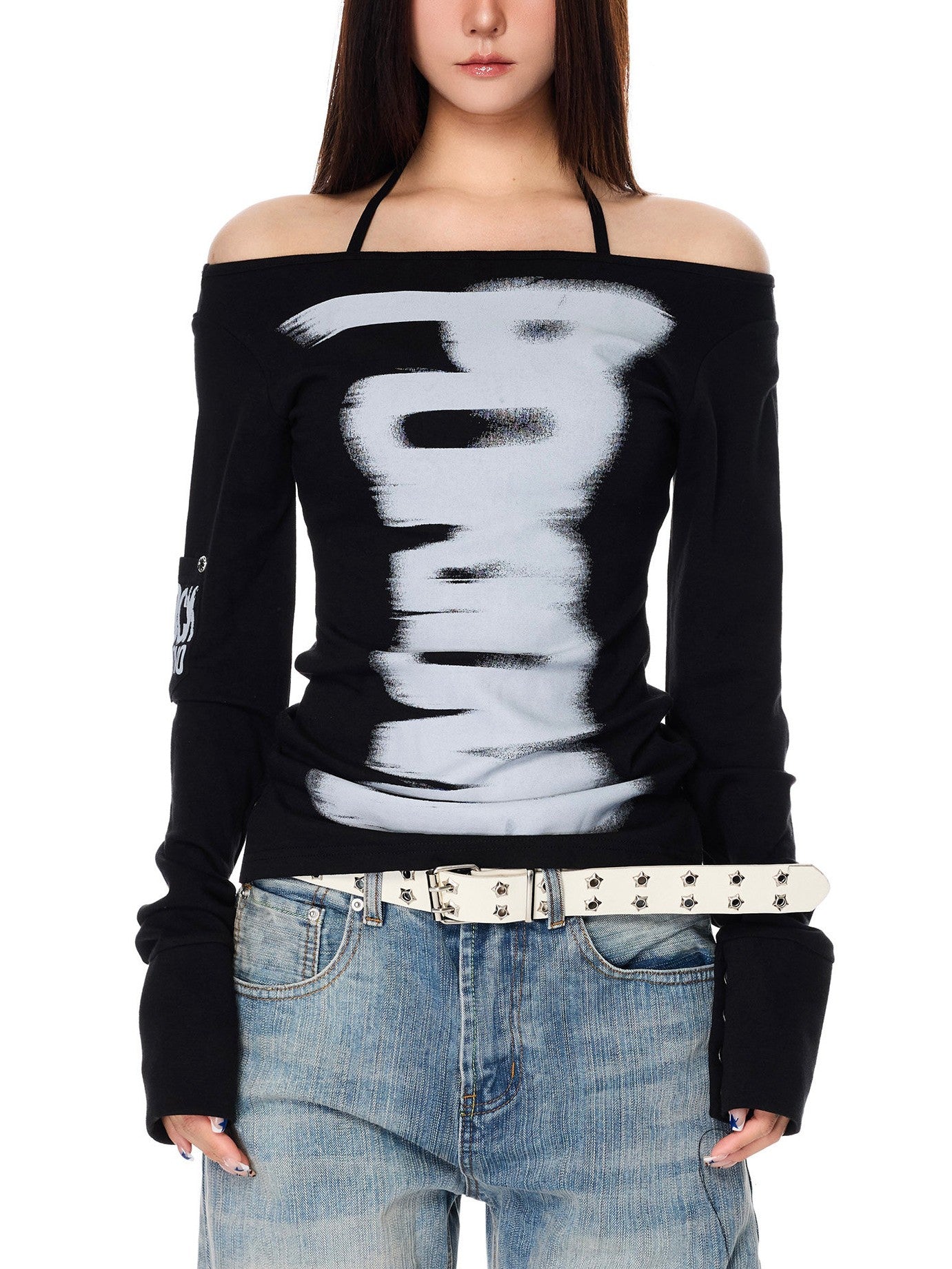 前後2WAYストリートロゴプリントロンT TK0376