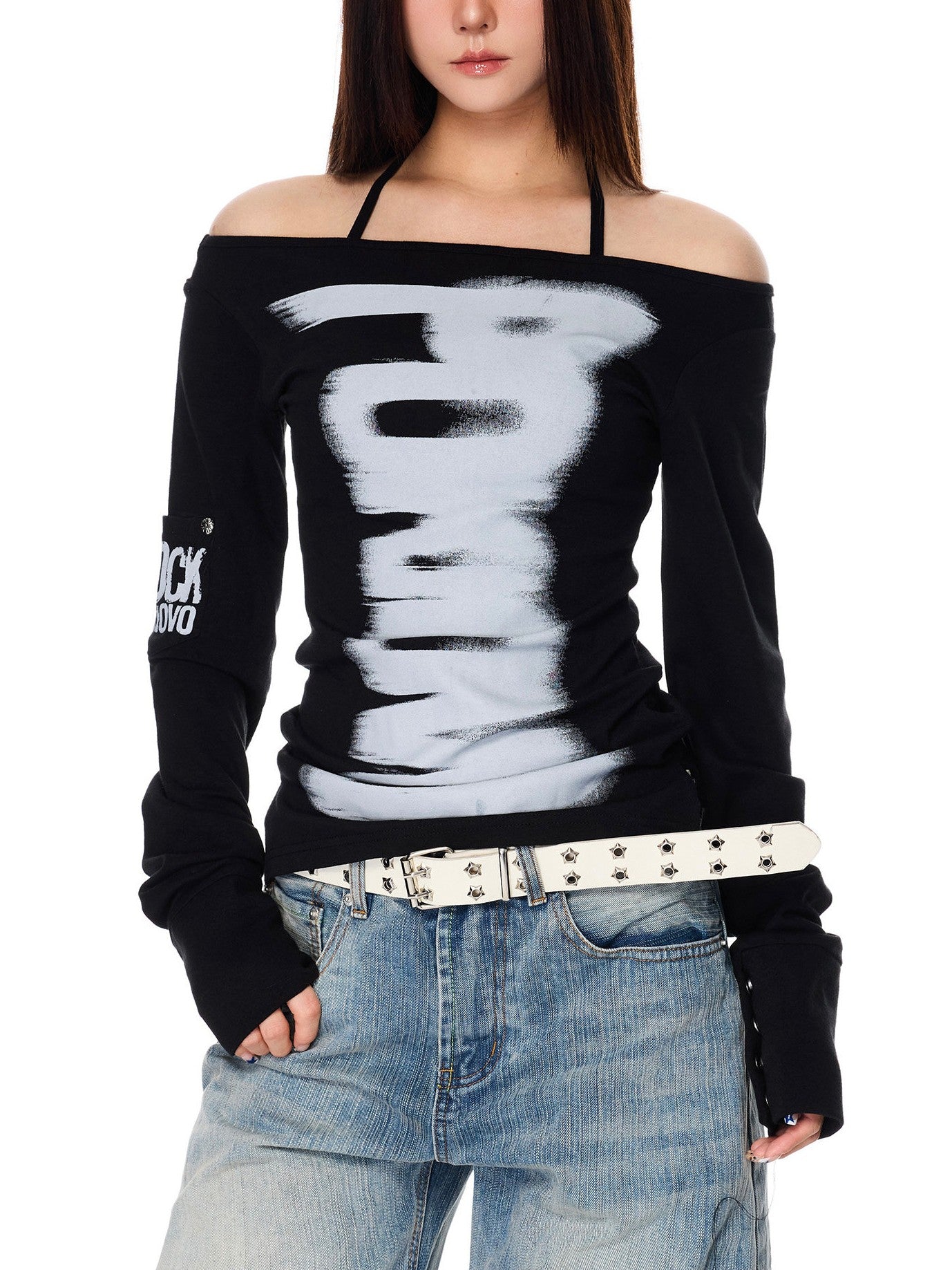 前後2WAYストリートロゴプリントロンT TK0376