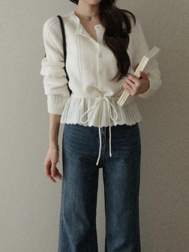 ソフトニット レースアップトップス TK0378