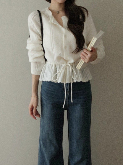 ソフトニット レースアップトップス TK0378