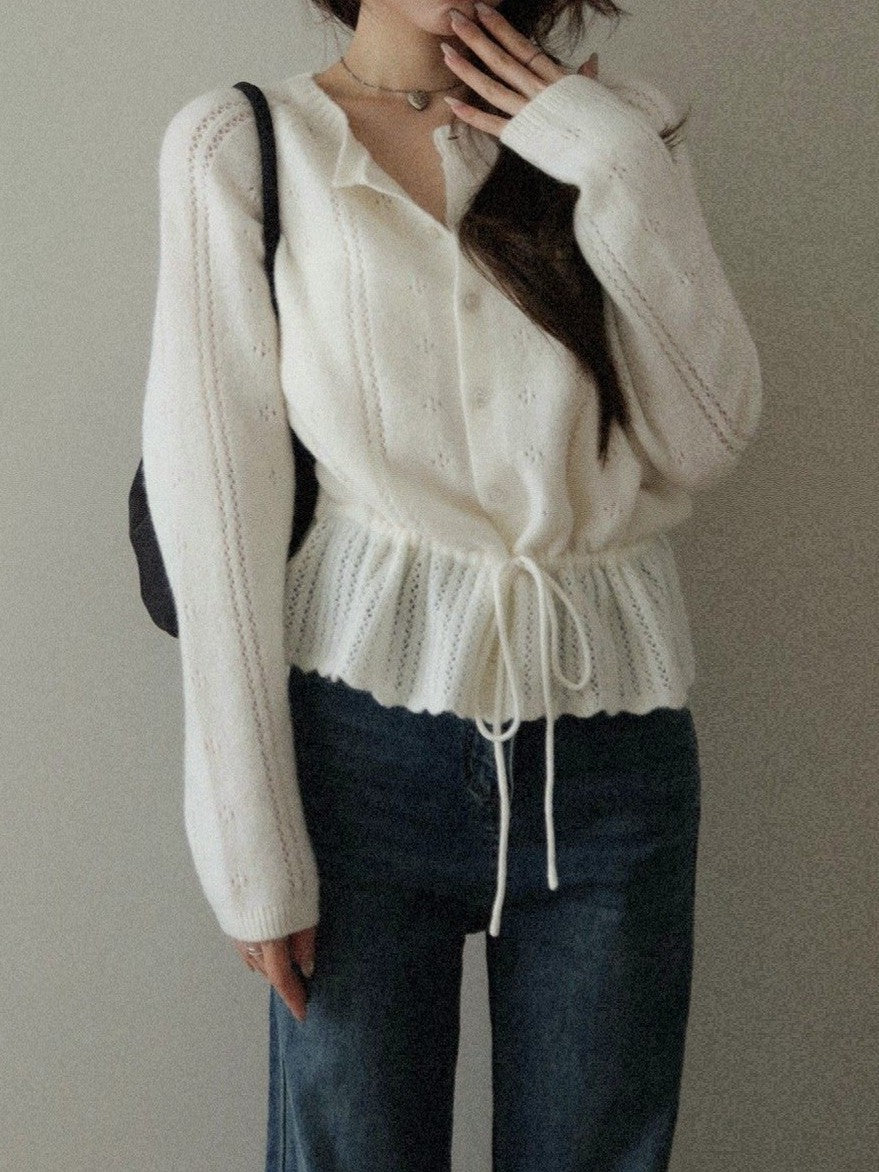 ソフトニット レースアップトップス TK0378