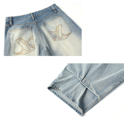 ウォッシュド カーブシデニムパンツ TK0389