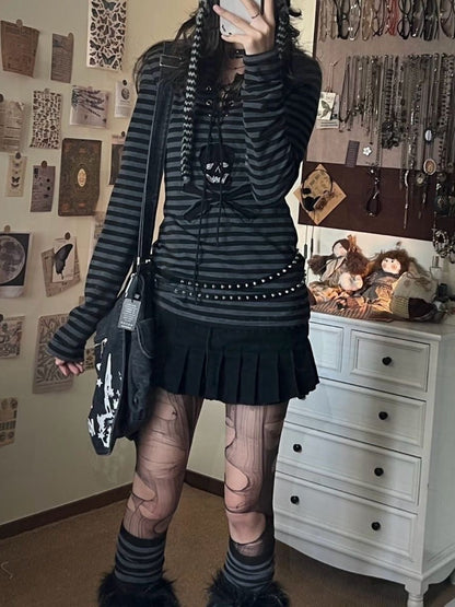 ストライプ柄ロングスリーブTシャツ TK0392