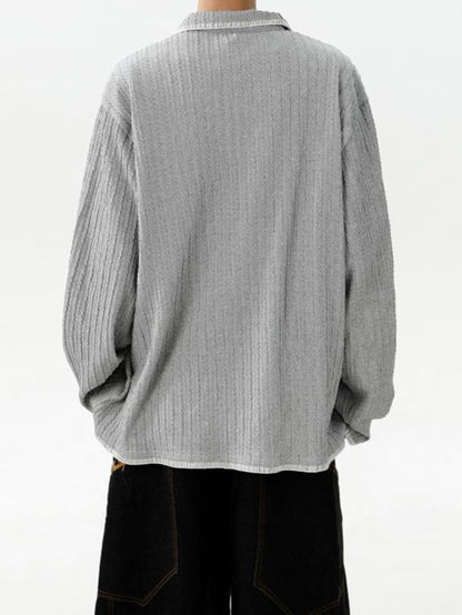 バイカラー 襟付き スウェット TK0394